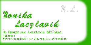 monika laczlavik business card